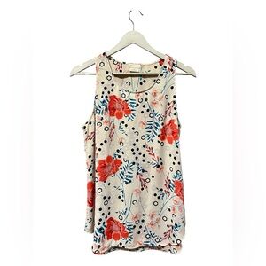 Van Heusen Floral & Geometric Print Sleeveless Blouse – Size Medium